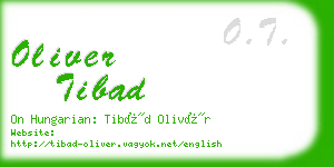 oliver tibad business card